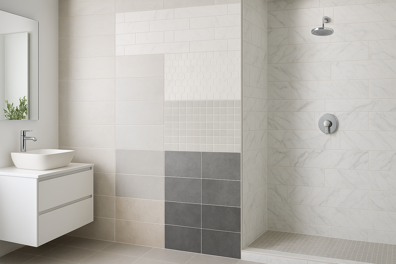 Shop premium bathroom wall tiles perfect for showers and wet areas. Moisture-resistant ceramic, porcelain & stone tiles with easy-to-clean finishes.